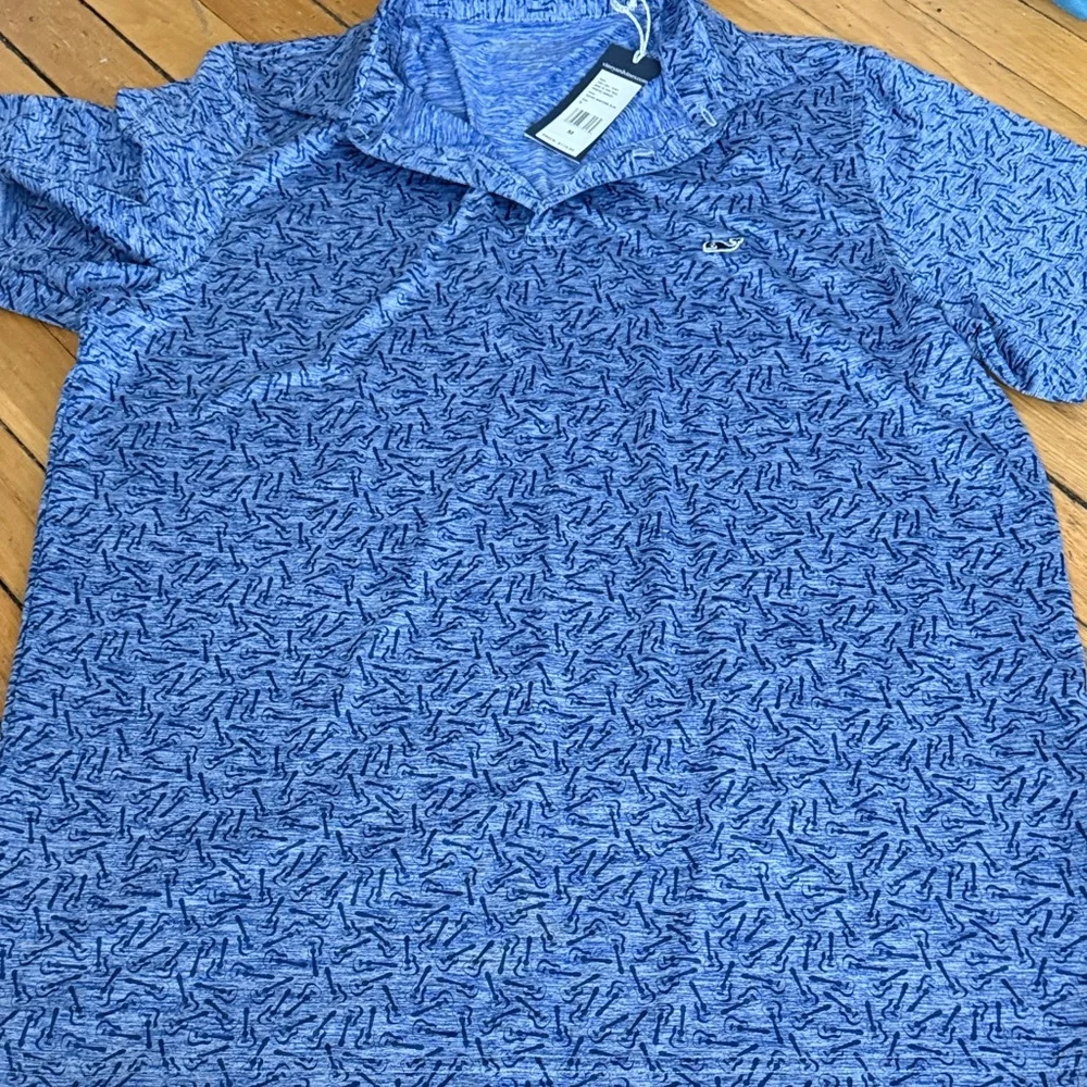 NWT vineyard vines on the go polo size M guitar maritime blue - Picture 3 of 4